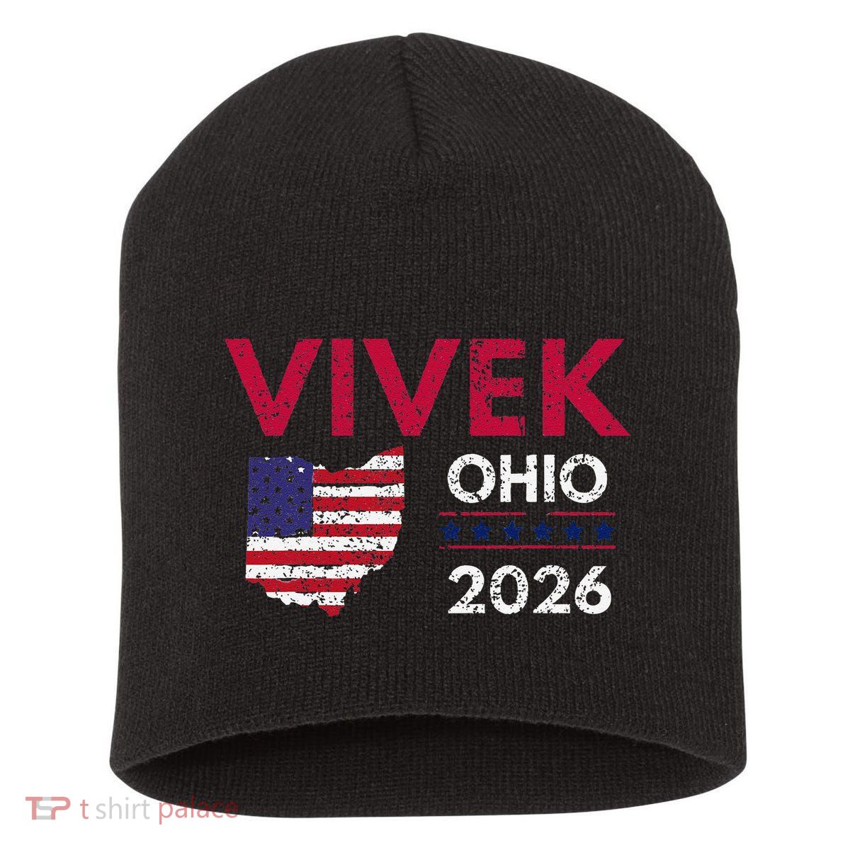 Vivek Ramaswamy Retro Grunge Vivek Governor Of Ohio 2026 Short Acrylic Beanie