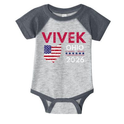 Vivek Ramaswamy Retro Grunge Vivek Governor Of Ohio 2026 Infant Baby Jersey Bodysuit