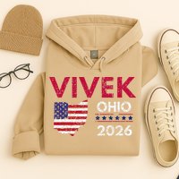 Vivek Ramaswamy Retro Grunge Vivek Governor Of Ohio 2026 Hoodie