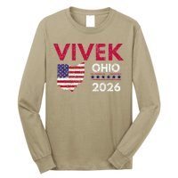 Vivek Ramaswamy Retro Grunge Vivek Governor Of Ohio 2026 Long Sleeve Shirt