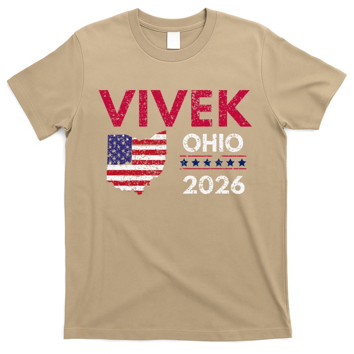 Vivek Ramaswamy Retro Grunge Vivek Governor Of Ohio 2026 T-Shirt