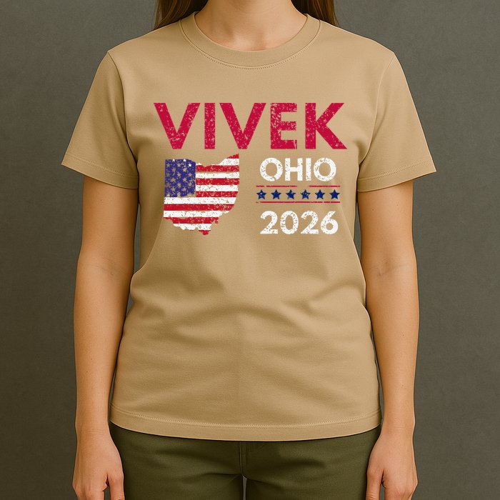 Vivek Ramaswamy Retro Grunge Vivek Governor Of Ohio 2026 T-Shirt