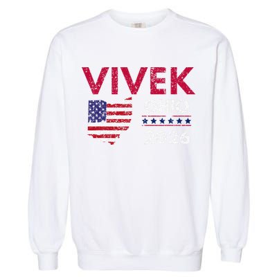 Vivek Ramaswamy Retro Grunge Vivek Governor Of Ohio 2026 Garment-Dyed Sweatshirt