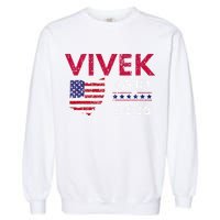 Vivek Ramaswamy Retro Grunge Vivek Governor Of Ohio 2026 Garment-Dyed Sweatshirt