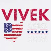 Vivek Ramaswamy Retro Grunge Vivek Governor Of Ohio 2026 Garment-Dyed Sweatshirt
