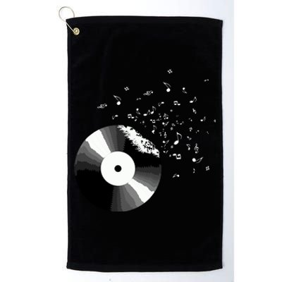 Vinyl Record Retro Music Notes Platinum Collection Golf Towel