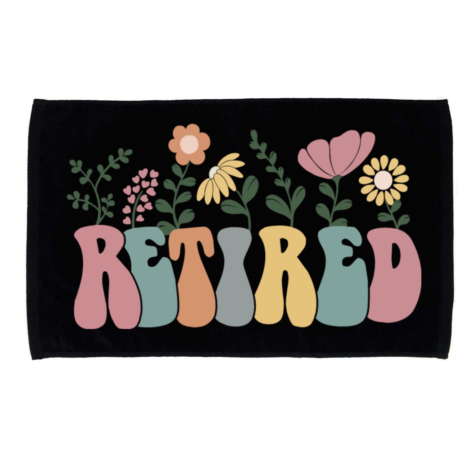 Vintage Retired Retro Retirement Gift For Women Microfiber Hand Towel