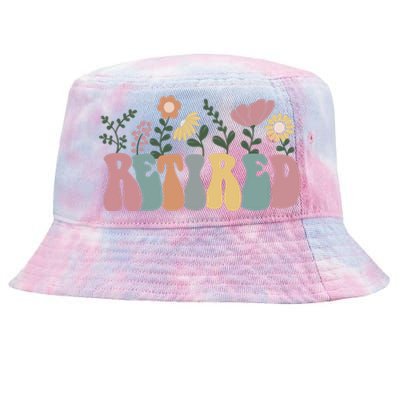 Vintage Retired Retro Retirement Gift For Women Tie-Dyed Bucket Hat