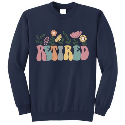 Vintage Retired Retro Retirement Gift For Women Sweatshirt