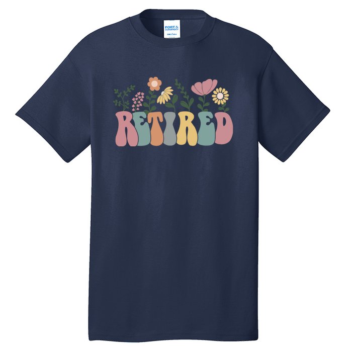 Vintage Retired Retro Retirement Gift For Women Tall T-Shirt