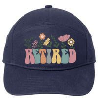 Vintage Retired Retro Retirement Gift For Women 7-Panel Snapback Hat