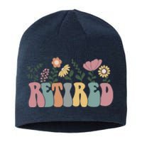 Vintage Retired Retro Retirement Gift For Women Sustainable Beanie