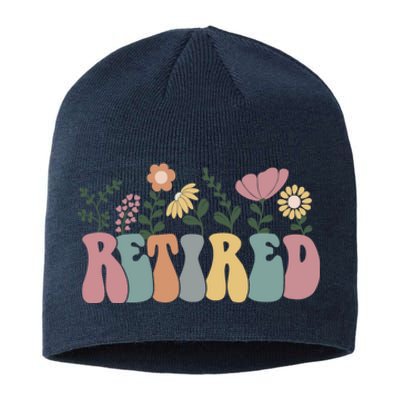 Vintage Retired Retro Retirement Gift For Women Sustainable Beanie