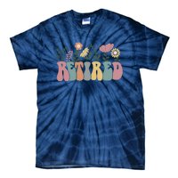 Vintage Retired Retro Retirement Gift For Women Tie-Dye T-Shirt