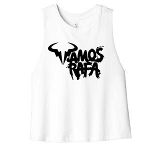 Vamos Rafa Rafael Nadal Tennis Lover Women's Racerback Cropped Tank