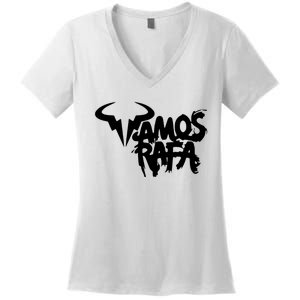 Vamos Rafa Rafael Nadal Tennis Lover Women's V-Neck T-Shirt