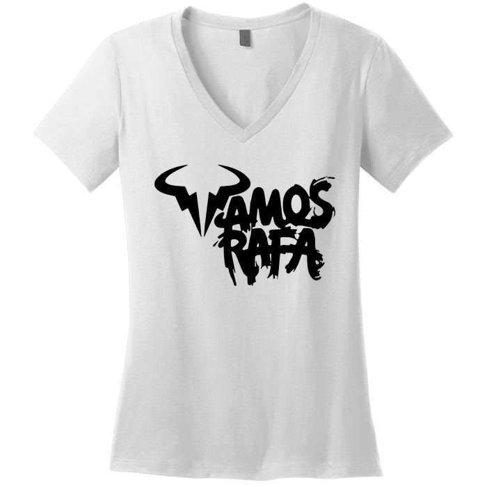 Vamos Rafa Rafael Nadal Tennis Lover Women's V-Neck T-Shirt