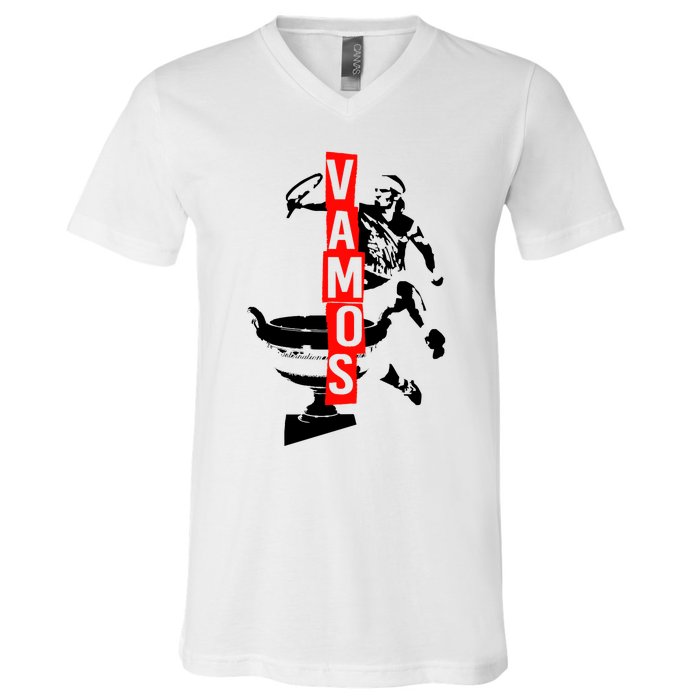 Vamos Rafa Rafael Nadal Tennis Lover V-Neck T-Shirt