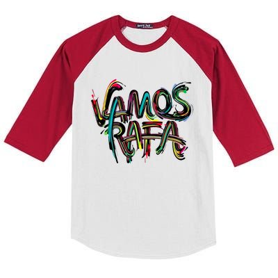 Vamos Rafa Rafael Nadal Tennis Lover Kids Colorblock Raglan Jersey