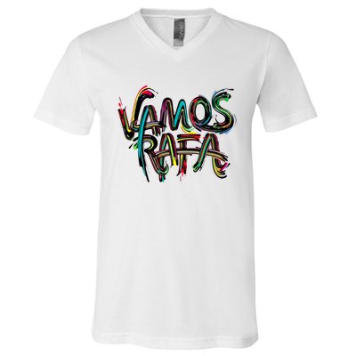 Vamos Rafa Rafael Nadal Tennis Lover V-Neck T-Shirt