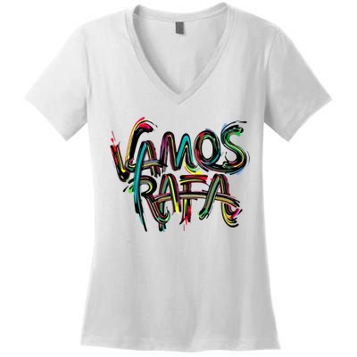 Vamos Rafa Rafael Nadal Tennis Lover Women's V-Neck T-Shirt