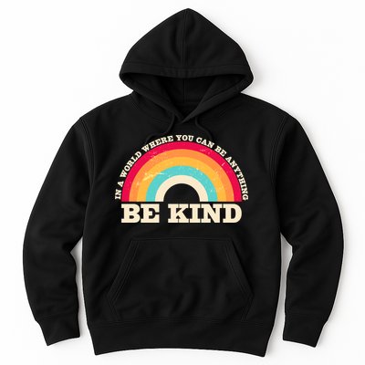 Vintage Retro Rainbow Be Kind Hoodie