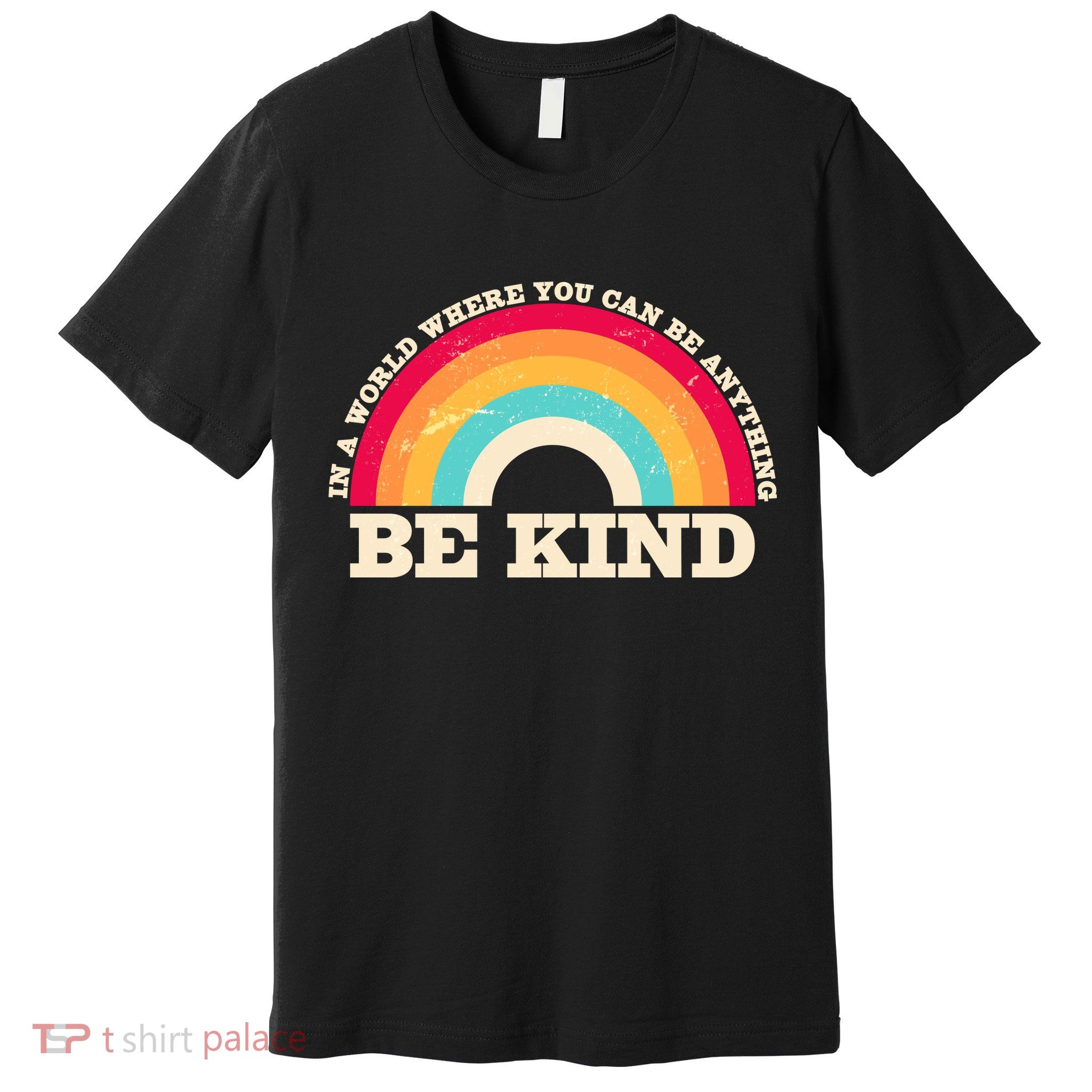 Vintage Retro Rainbow Be Kind Premium T-Shirt