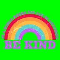 Vintage Retro Rainbow Be Kind Button