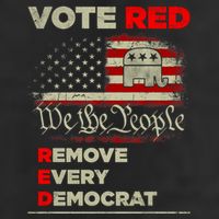 Vote Red Remove Every Democrat Red Wave Republican GOP Garment-Dyed Fleece Hoodie