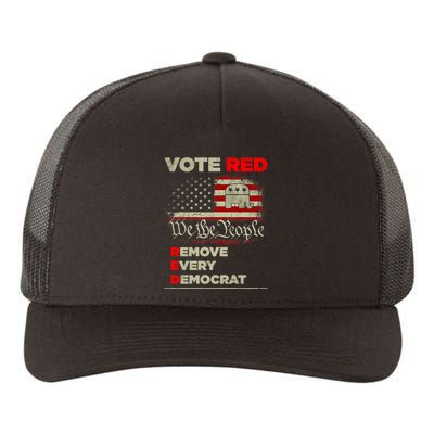 Vote Red Remove Every Democrat Red Wave Republican GOP Yupoong Adult 5-Panel Trucker Hat