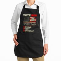 Vote Red Remove Every Democrat Red Wave Republican GOP Full-Length Apron With Pockets