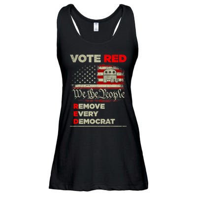 Vote Red Remove Every Democrat Red Wave Republican GOP Ladies Essential Flowy Tank