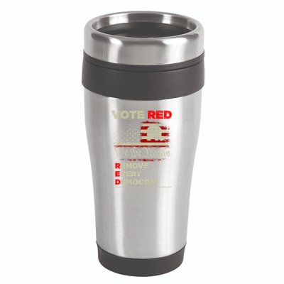 Vote Red Remove Every Democrat Red Wave Republican GOP 16oz Travel Tumbler