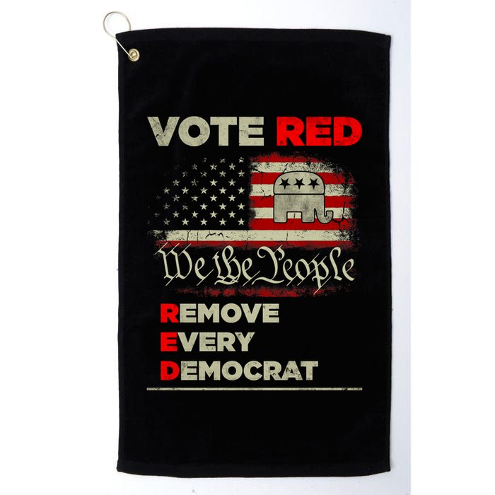 Vote Red Remove Every Democrat Red Wave Republican GOP Golf Towel