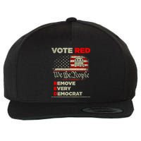 Vote Red Remove Every Democrat Red Wave Republican GOP Wool Snapback Cap