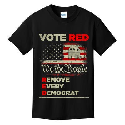 Vote Red Remove Every Democrat Red Wave Republican GOP Kids T-Shirt