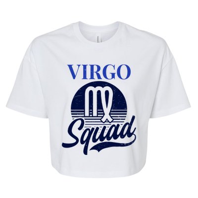 Vintage Retro Squad Design Virgo Zodiac Gift Bella+Canvas Jersey Crop Tee