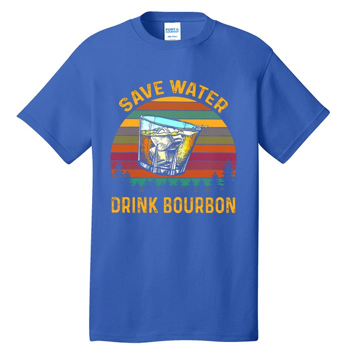 Vintage Retro Save Water Bourbon Gift Tall T-Shirt