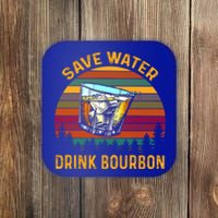 Vintage Retro Save Water Bourbon Gift Coaster