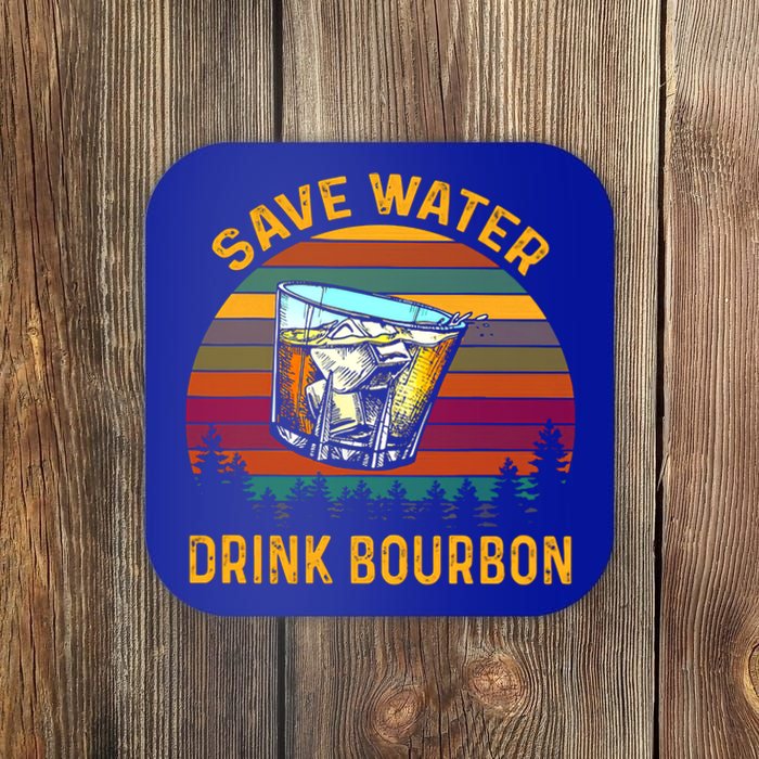 Vintage Retro Save Water Bourbon Gift Coaster