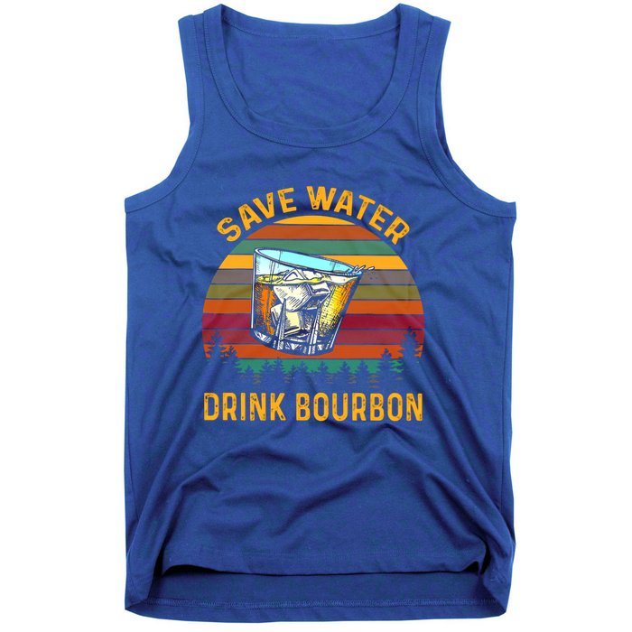 Vintage Retro Save Water Bourbon Gift Tank Top