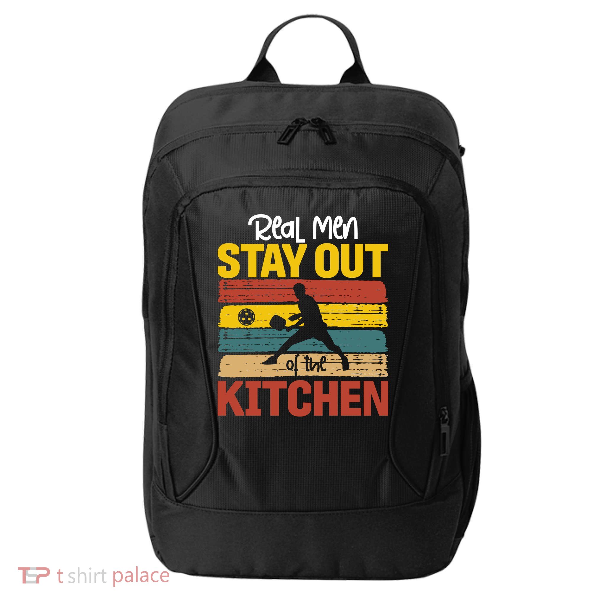 Vintage Real Stay Out Of The Kitchen Pickleball Gift City Backpack