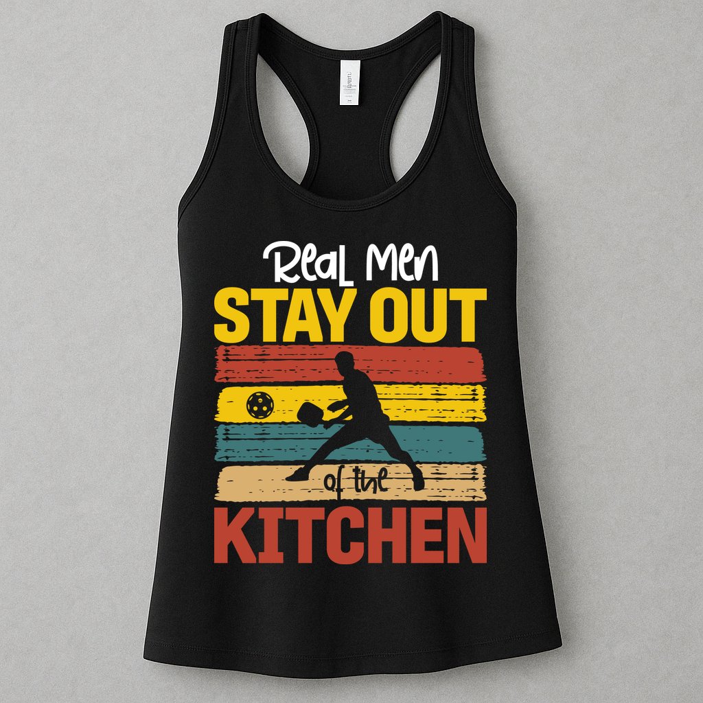 Vintage Real Stay Out Of The Kitchen Pickleball Gift Womens Tank Top