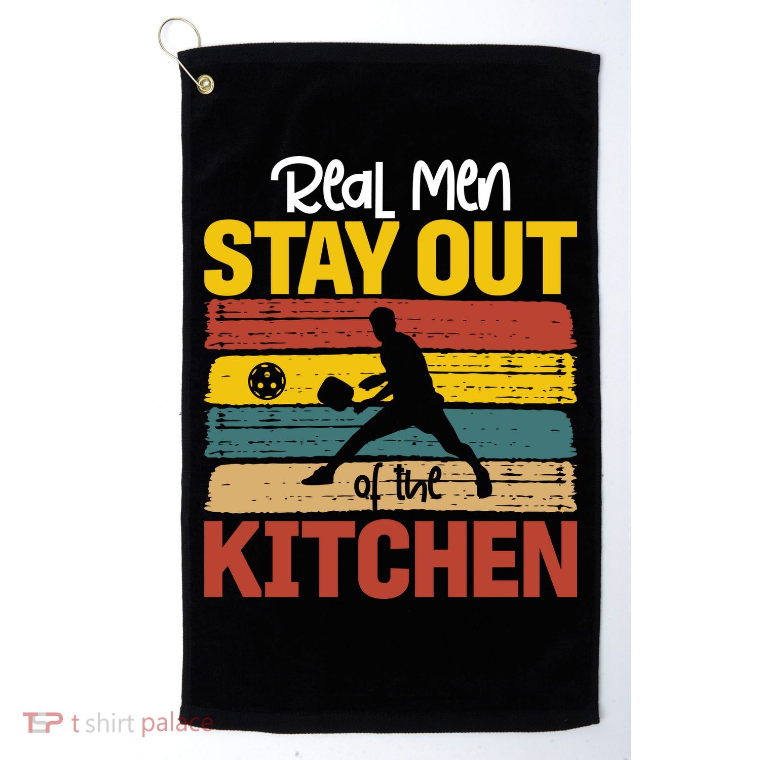Vintage Real Stay Out Of The Kitchen Pickleball Gift Golf Towel