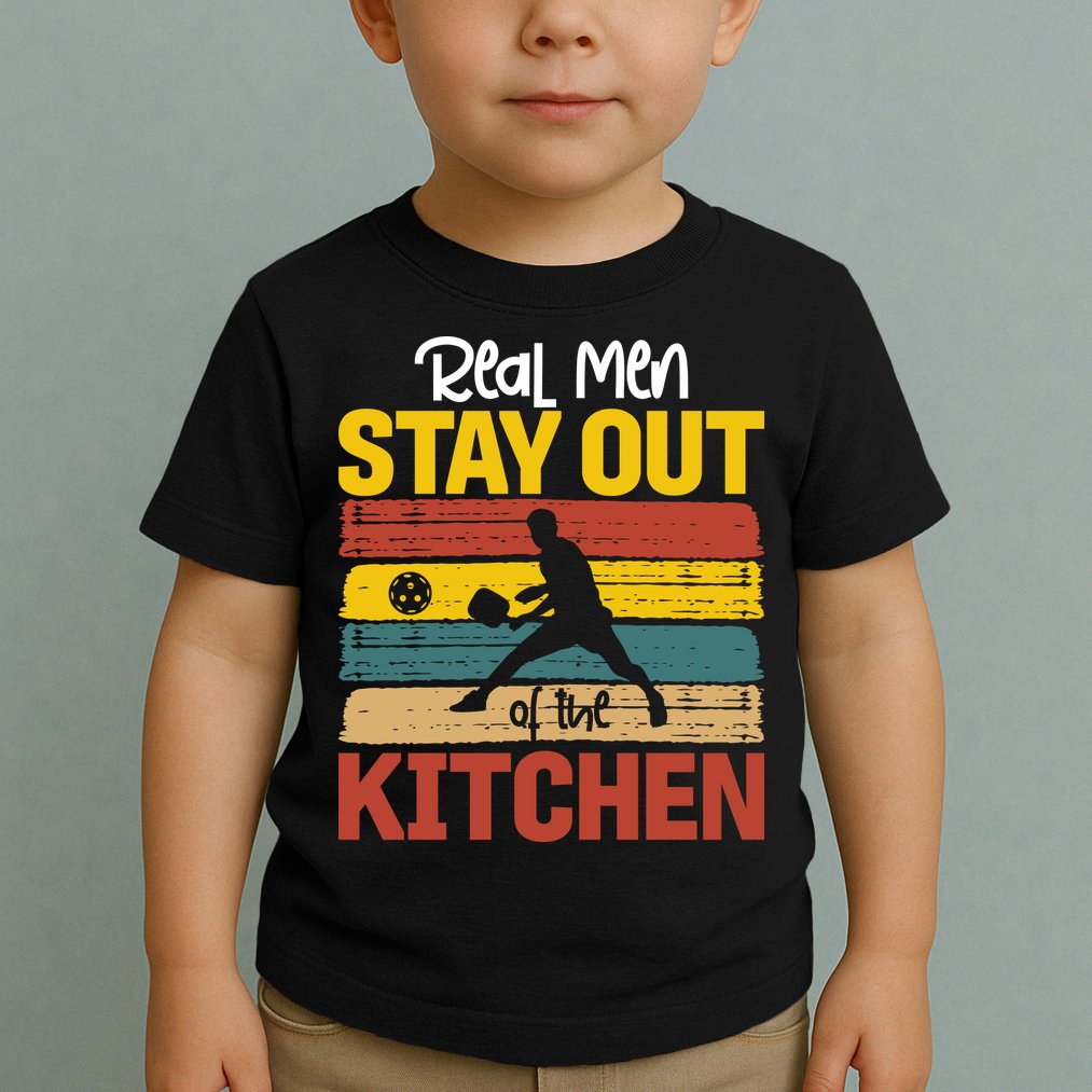 Vintage Real Stay Out Of The Kitchen Pickleball Gift Toddler T-Shirt