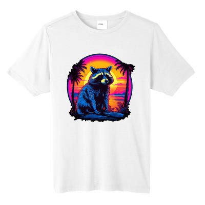 Vintage Retrowave Synthwave 80s Vaporwave Raccoon Tall Fusion ChromaSoft Performance T-Shirt