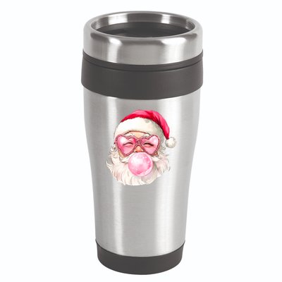 Vintage Retro Santa Christmas Bubble Gum 16oz Travel Tumbler