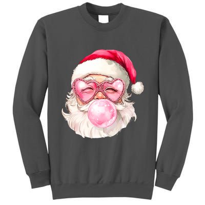 Vintage Retro Santa Christmas Bubble Gum Tall Sweatshirt
