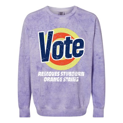 Vote Removes Stubborn Orange Stains Kamala Harris Gift Colorblast Crewneck Sweatshirt