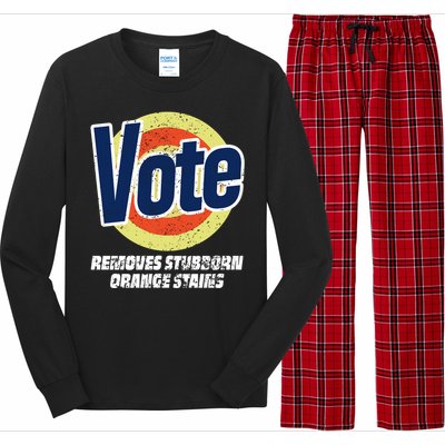 Vote Removes Stubborn Orange Stains Kamala Harris Gift Long Sleeve Pajama Set